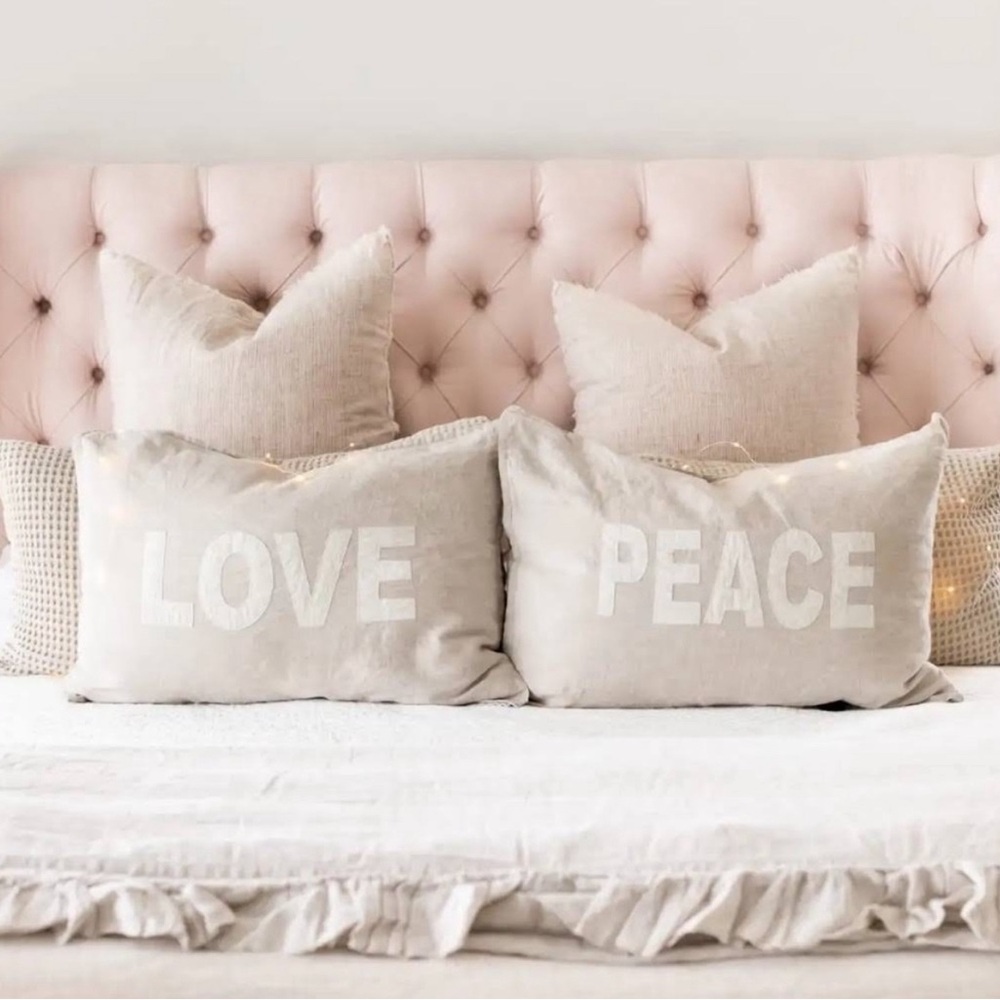 Peace and Love pillow shams